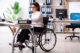 Disabled worker in office